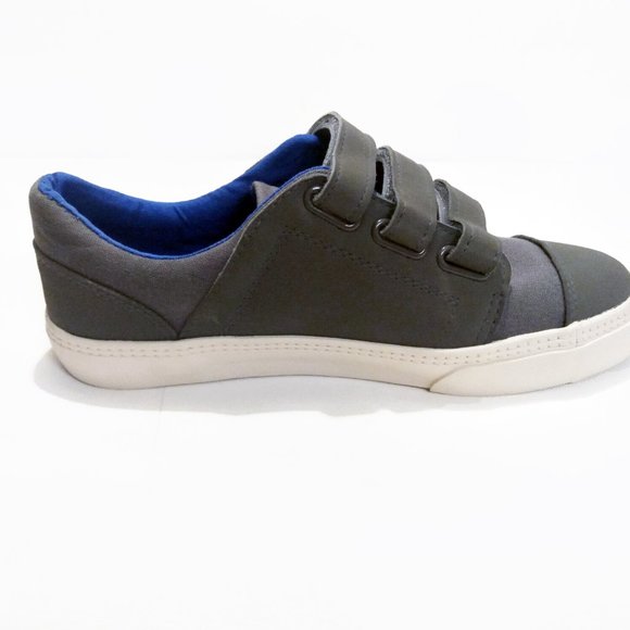 American Eagle Boys Sneakers-Grey-Triple Velcro Hook & Loop-Size 3 - Picture 4 of 12